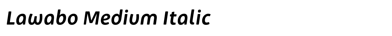 Lawabo Medium Italic